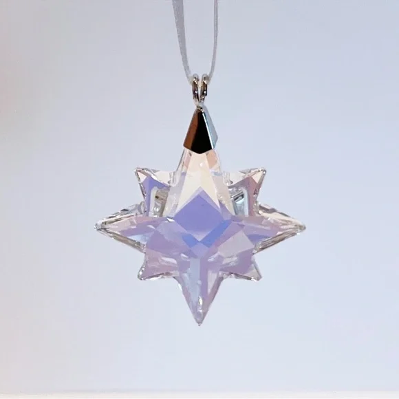 NWT Swarovski Small Star Ornament, Aurora Borealis - Picture 3 of 5